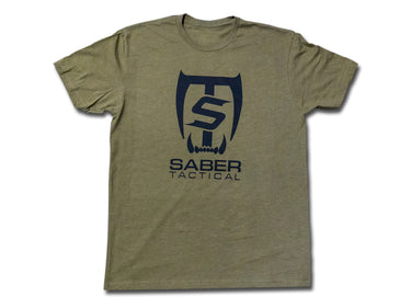 Saber Tactical Black Logo/Green Short-Sleeve T-Shirt